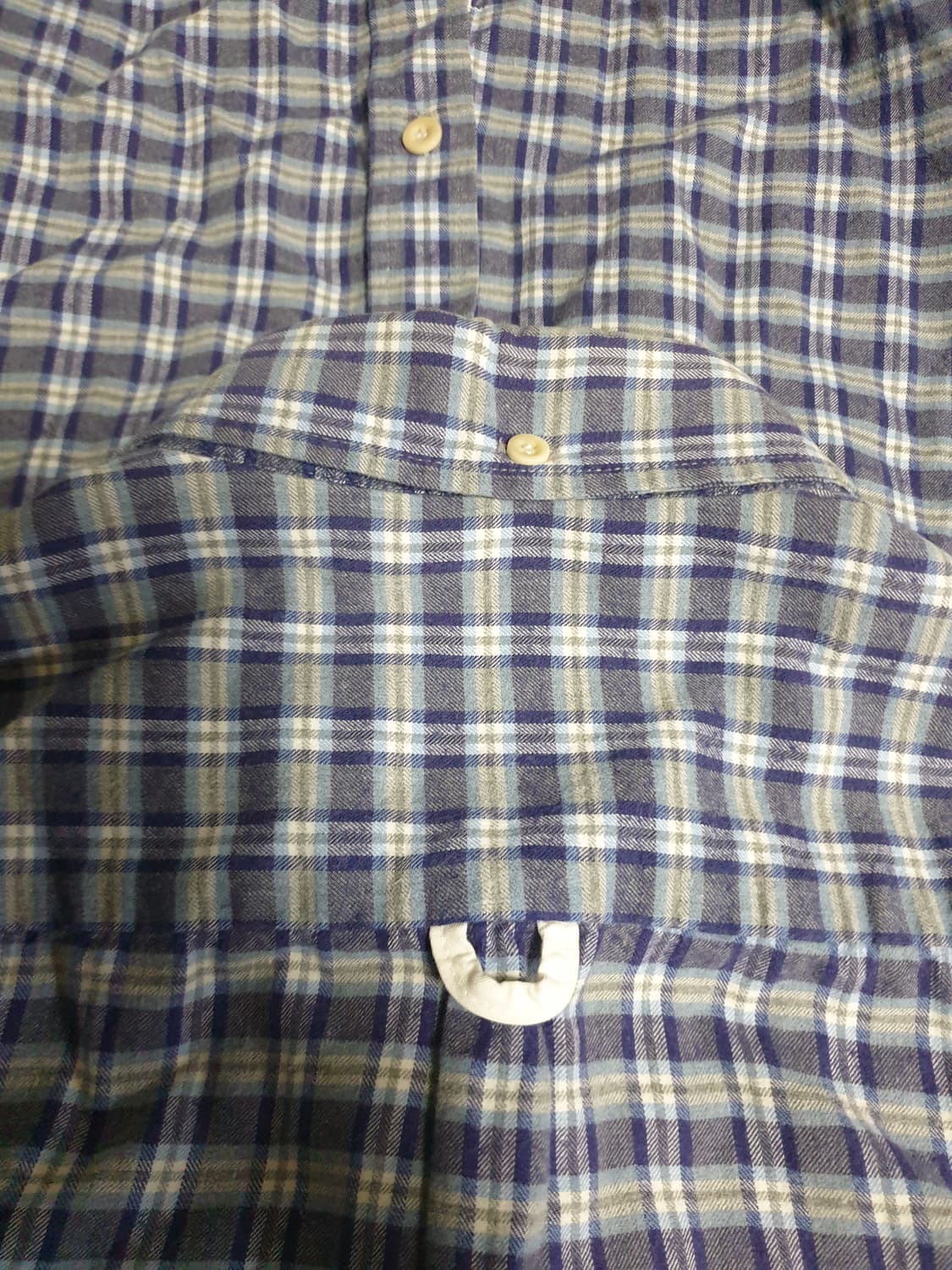 (희귀매물) 솔리드 블루 테일러 워크웨어 코듀로이 엘보패치 체크셔츠(F) 상품이미지4