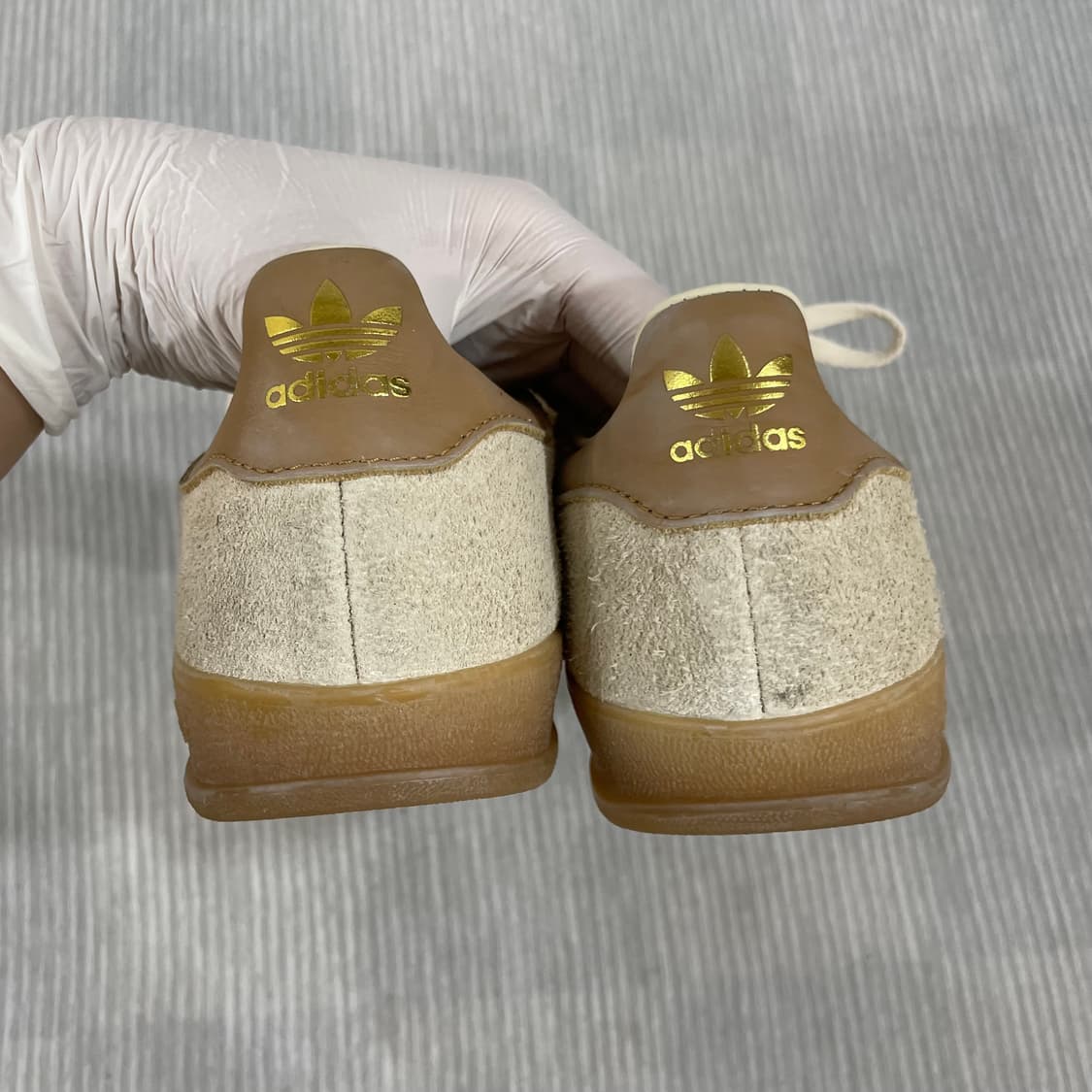 758) 아디다스 가젤 인도어 원더 화이트 메사 240mm 상품이미지4