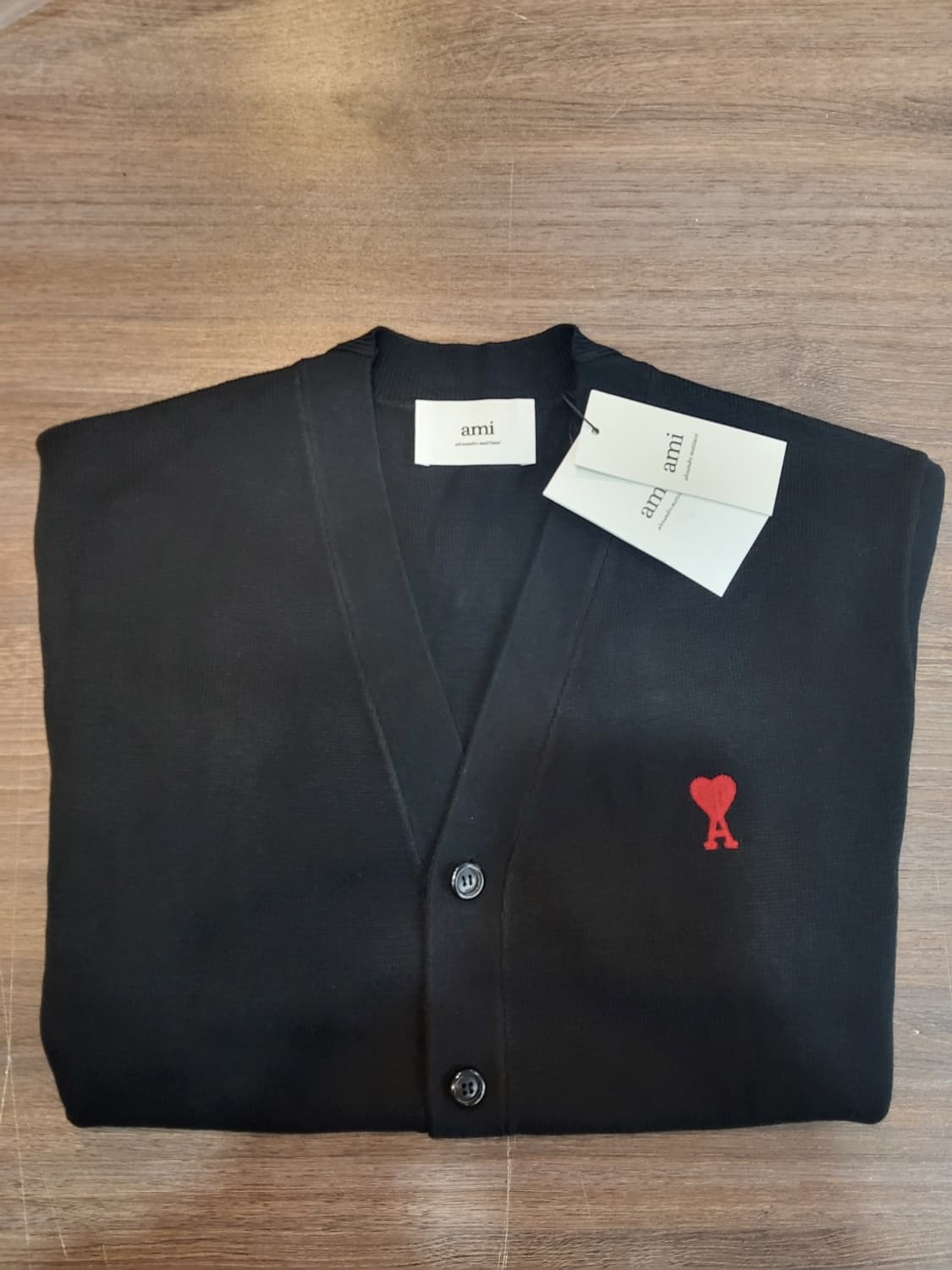 새상품)ami (QR코드) 아미 가디건 블랙색상 판매합니다 상품이미지3
