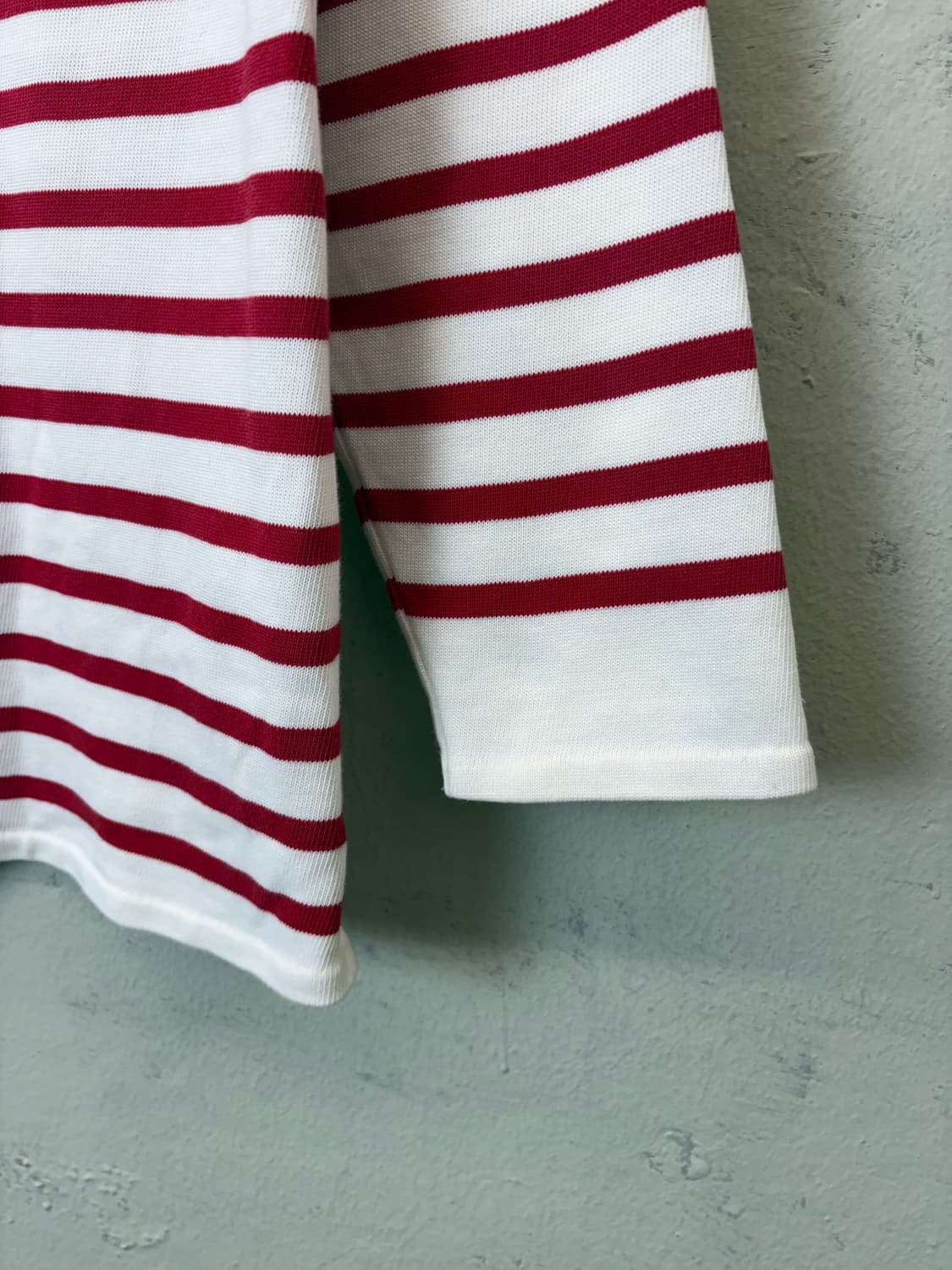 폴로랄프로렌 큐알라벨 스트라이프 보트넥 코튼 저지 티 상품이미지5