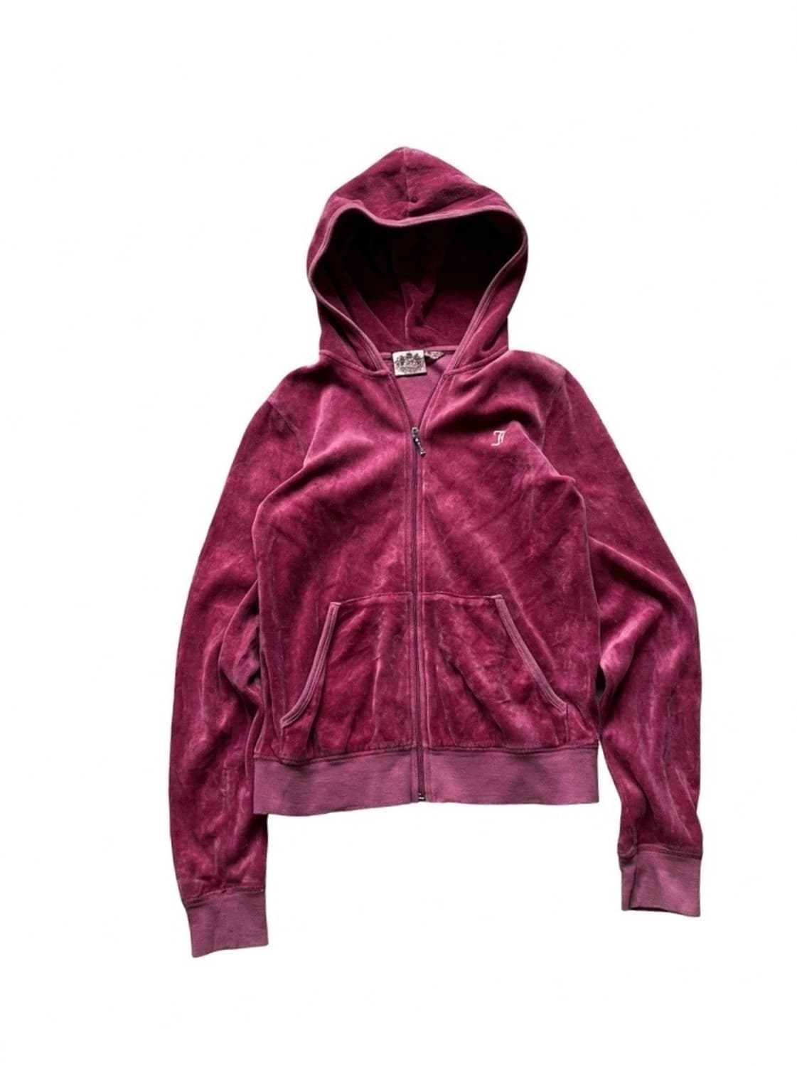 쥬시꾸뛰르 벨벳 핑크 후드집업 상품이미지2