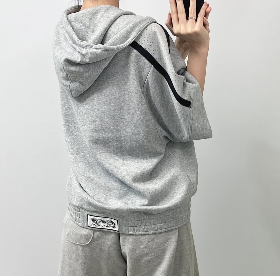 나이키 그레이 반팔 반집업 XL 상품이미지2