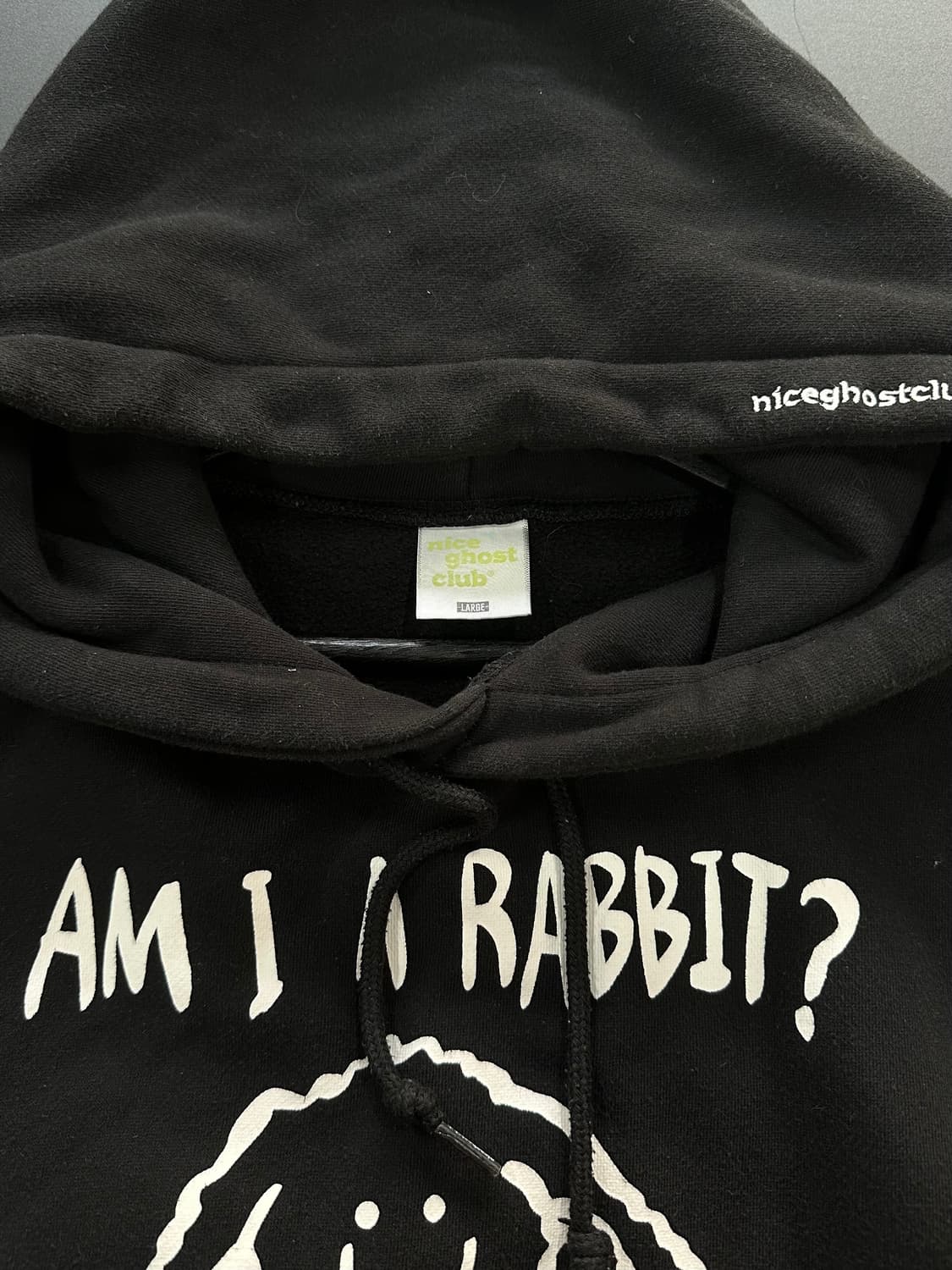 나이스고스트클럽 래빗오어베어 후드티 상품이미지6