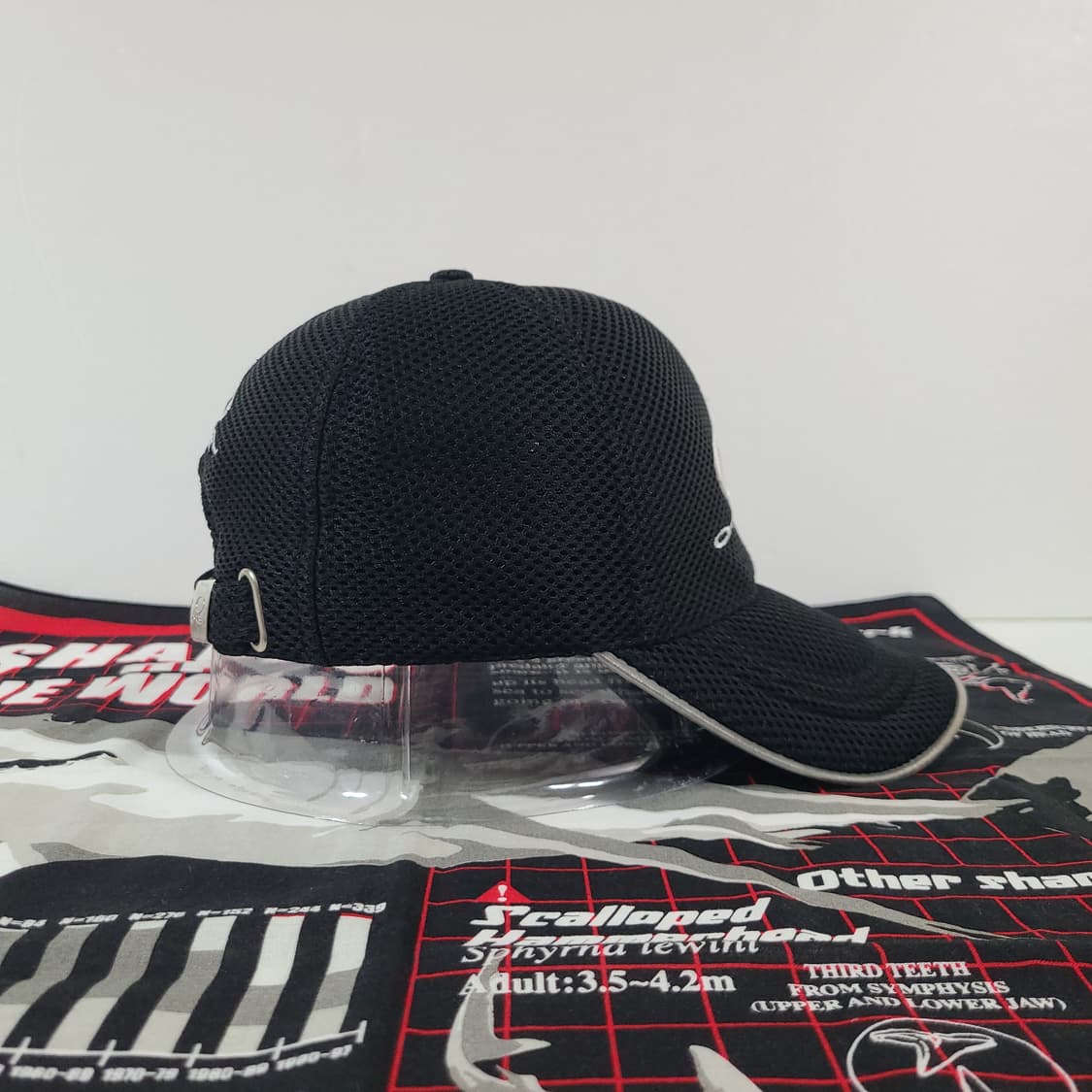 오클리 빈티지 블랙 자수 로고 메쉬 캡 모자 볼캡 상품이미지4