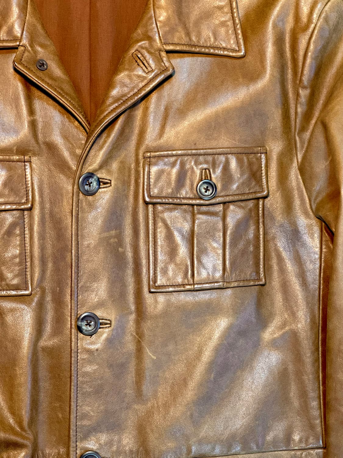 00s 올드 갭 카우하이드 레더 카코트 자켓 상품이미지3