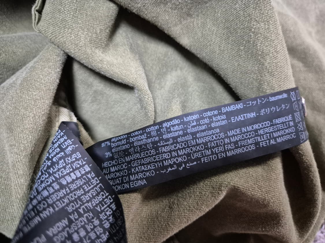 ZARA 자라 남성 밀리터리 워시드 셔츠 XL 상품이미지8