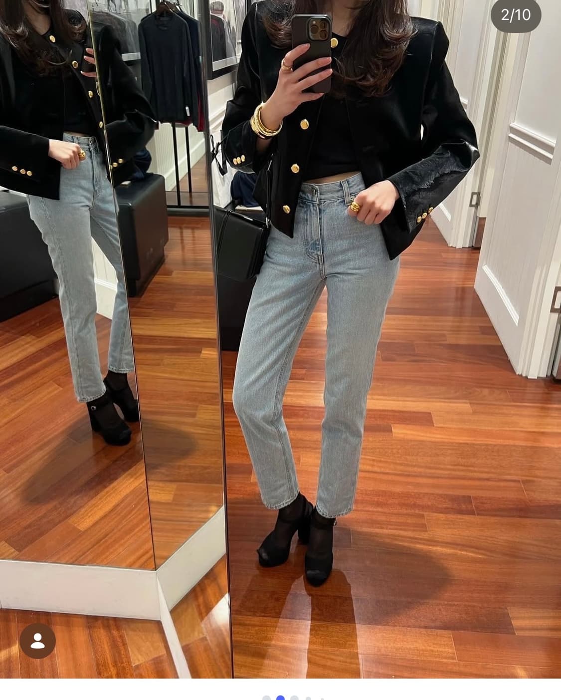 Mud Round Jacket Black 상품이미지4