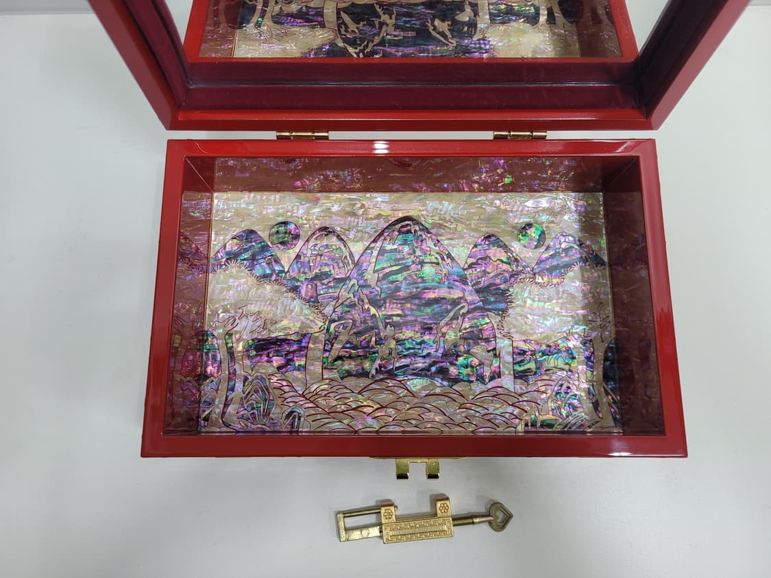 (새상품급) 진주쉘 나전칠기 보석함
 상품이미지7