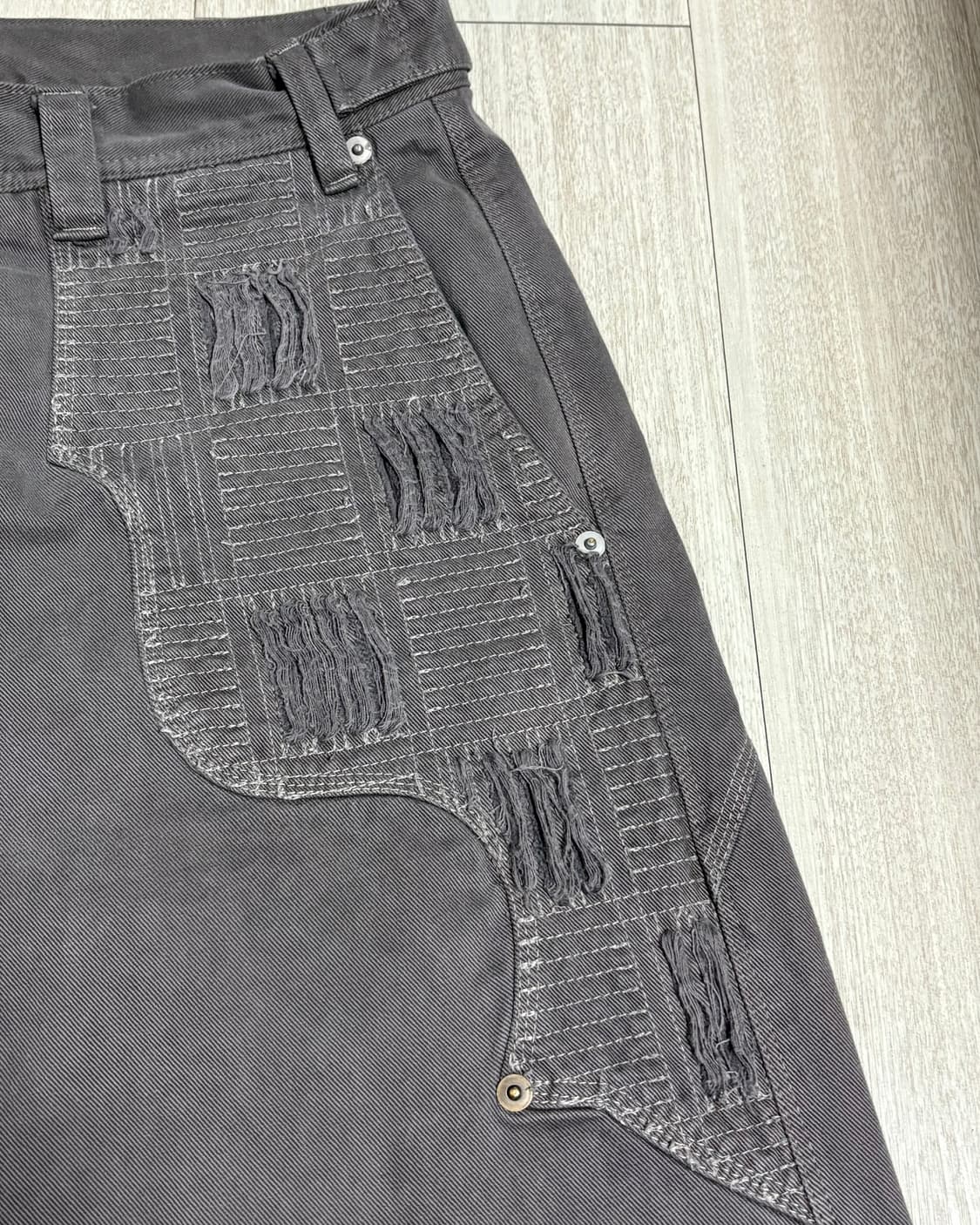 [3]폴리테루 1011 웨스턴 보로 팬츠 그레이 상품이미지5