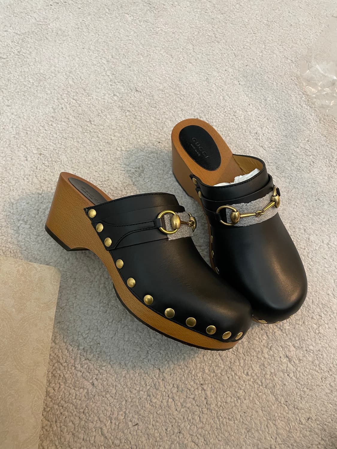 구찌 클로그 뮬 블랙 38.5(255) 새상품 상품이미지1