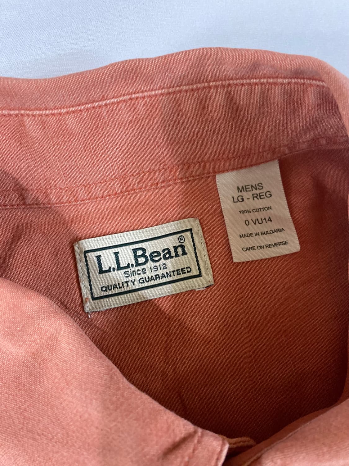 [L] L.L.Bean 엘엘빈 빈티지 워싱 코튼 하프 반팔 셔츠 상품이미지2