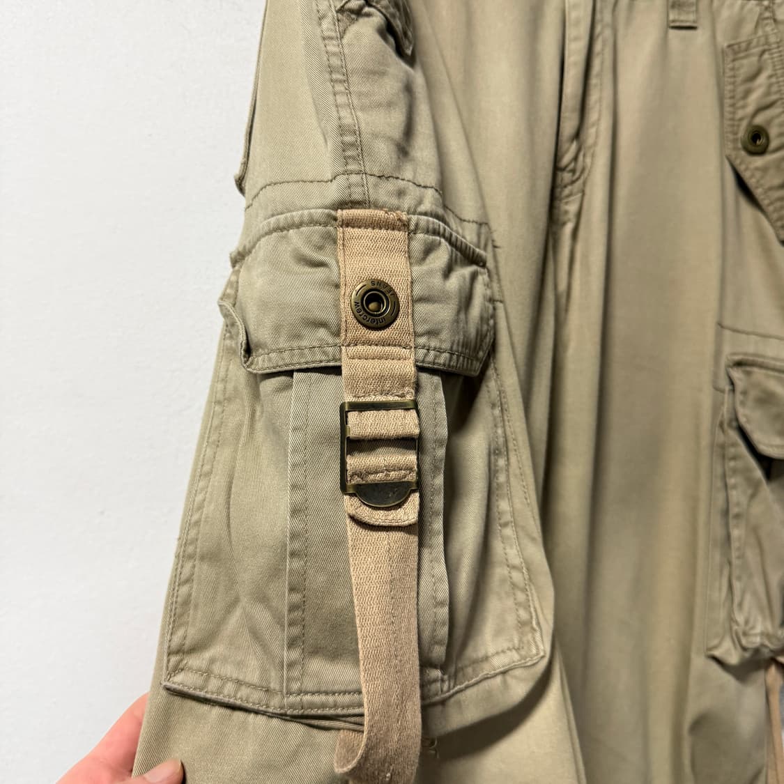 VTG 빈티지 빅사이즈 버클 디테일 코튼 와이드 카고 팬츠 상품이미지5