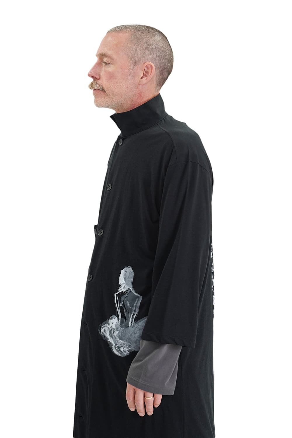 새상품 요지야마모토 스탠드 프린팅 롱 블라우스 2사이즈 상품이미지4