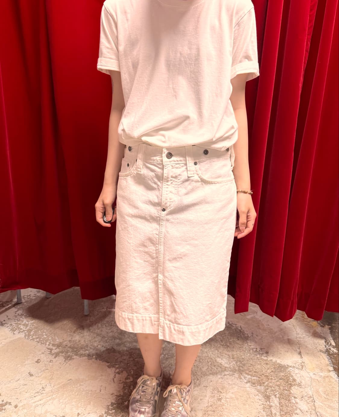 Polo Ralph Lauren 폴로 화이트 코튼 데님 스커트 상품이미지3