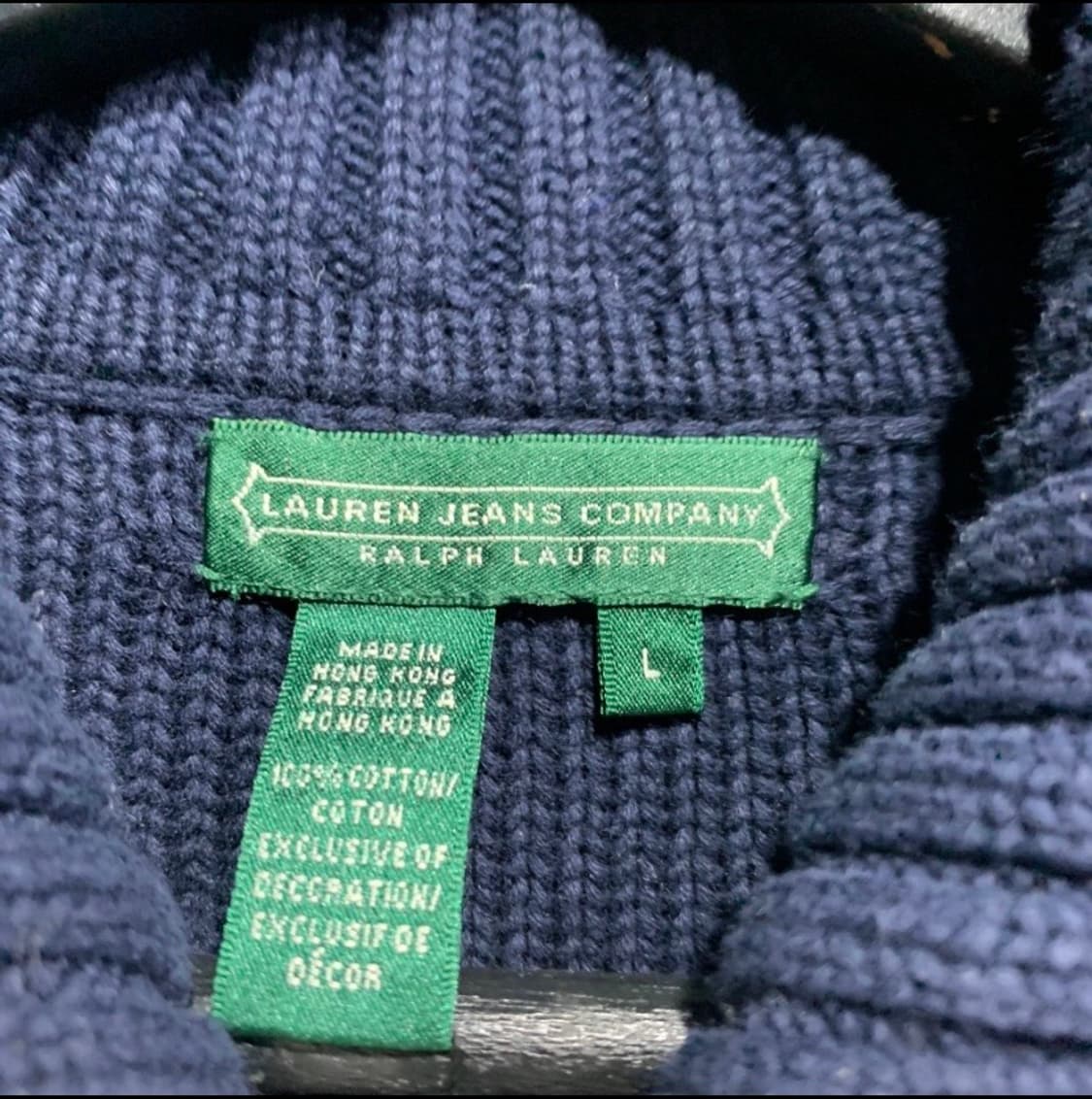 랄프로렌 엘보패치 니트 집업 상품이미지5