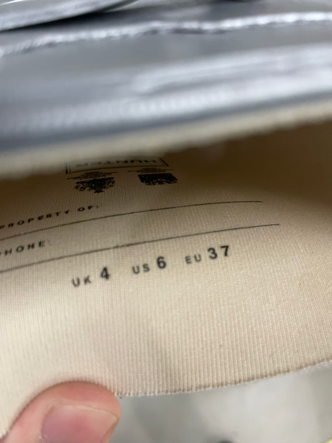 헌터 오리지널 숏 레인부츠 실버 230 (gr-4322) 상품이미지7