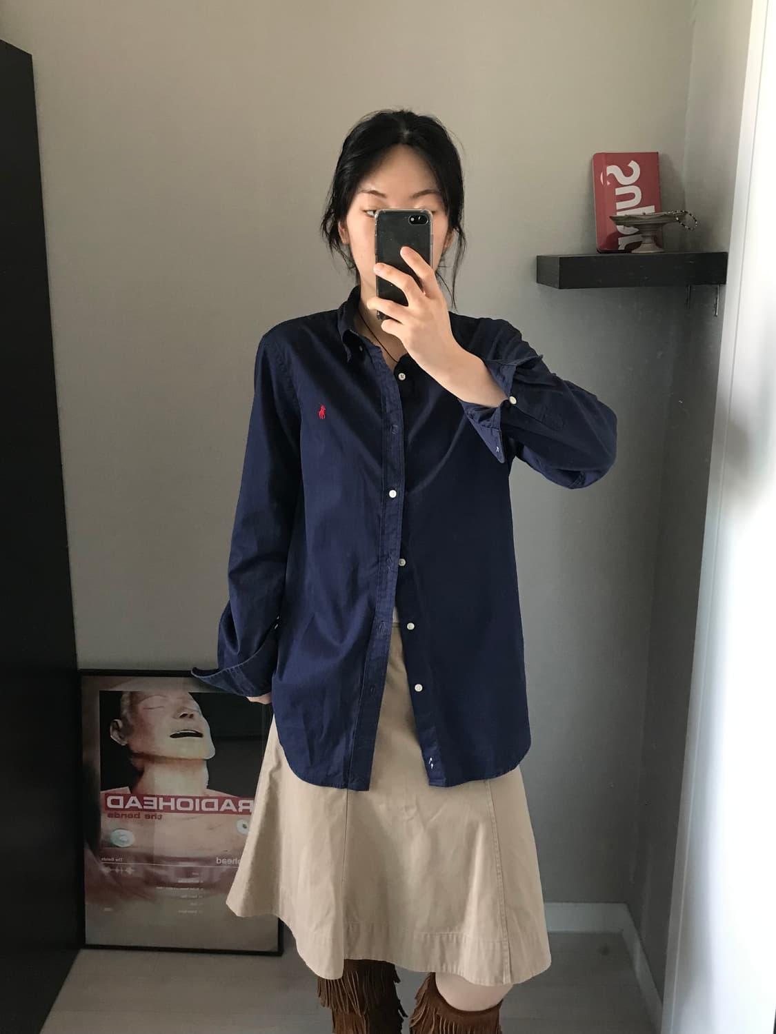 폴로 랄프로렌 포니 로고 네이비 셔츠 상품이미지5