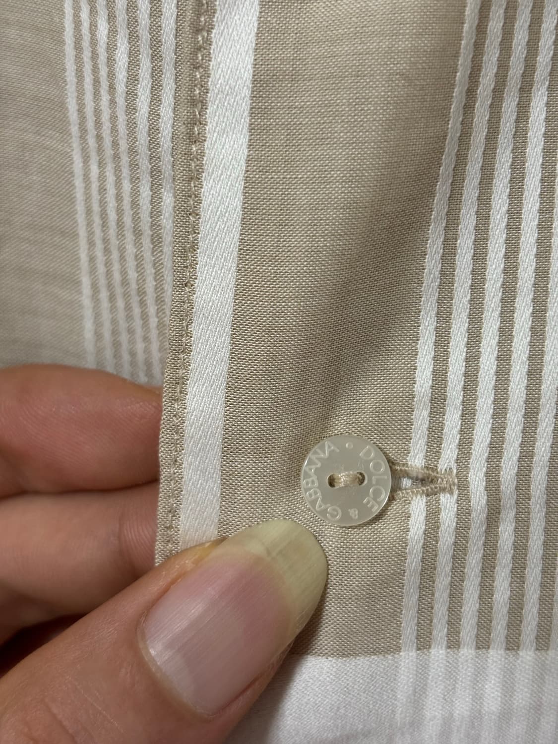 돌체앤가바나 베이지 스트라이프 셔츠 남방 상품이미지5