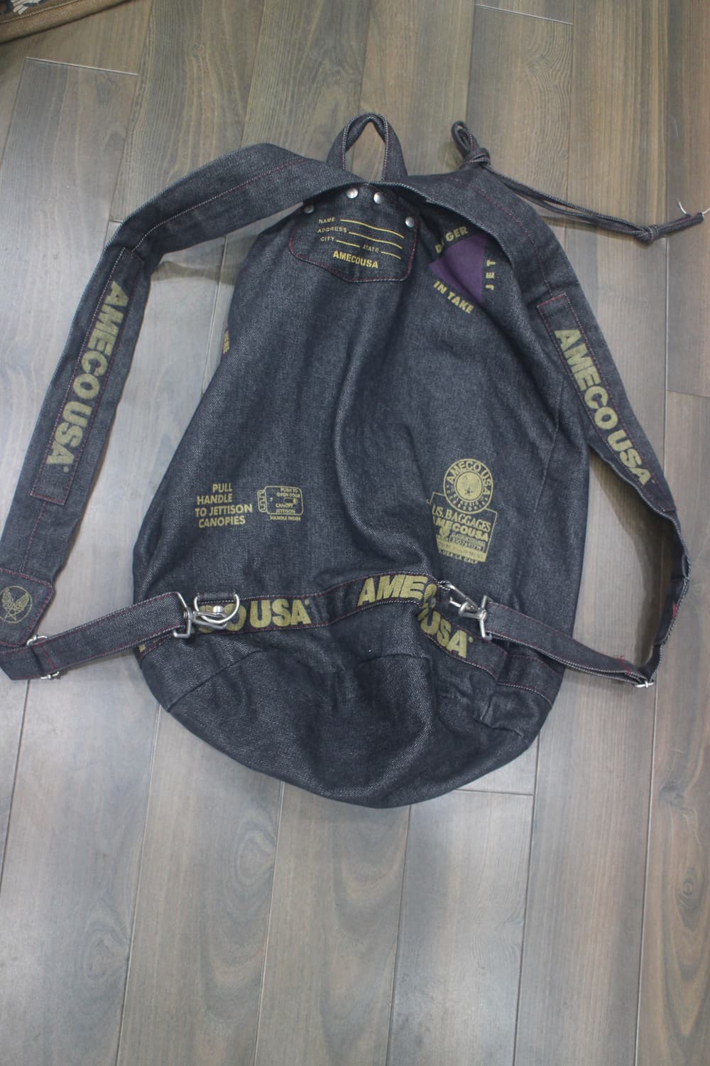 아메코 (AMECO) 빈티지 USA 복조리 데님백팩 상품이미지2