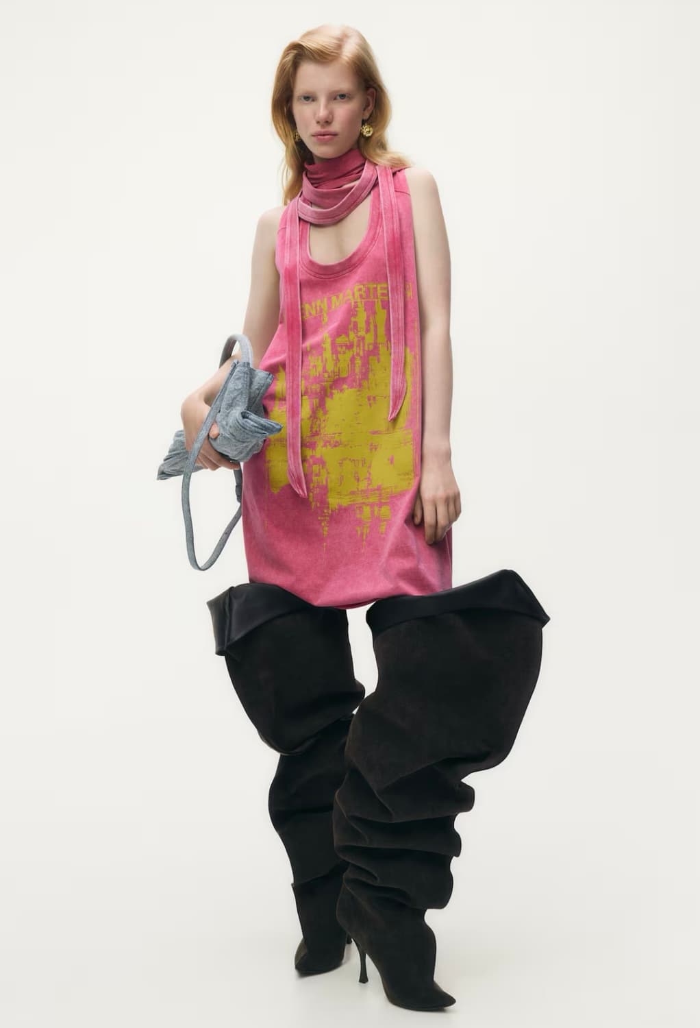 H&M 글렌마틴스 타이 디테일 미니 드레스 상품이미지2