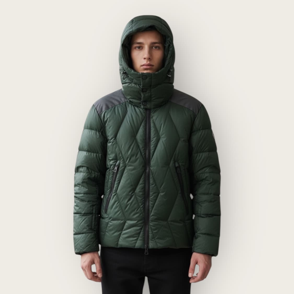 95~100/ 몽클레어 세로퀄팅 구스다운 후디 패딩점퍼 상품이미지1