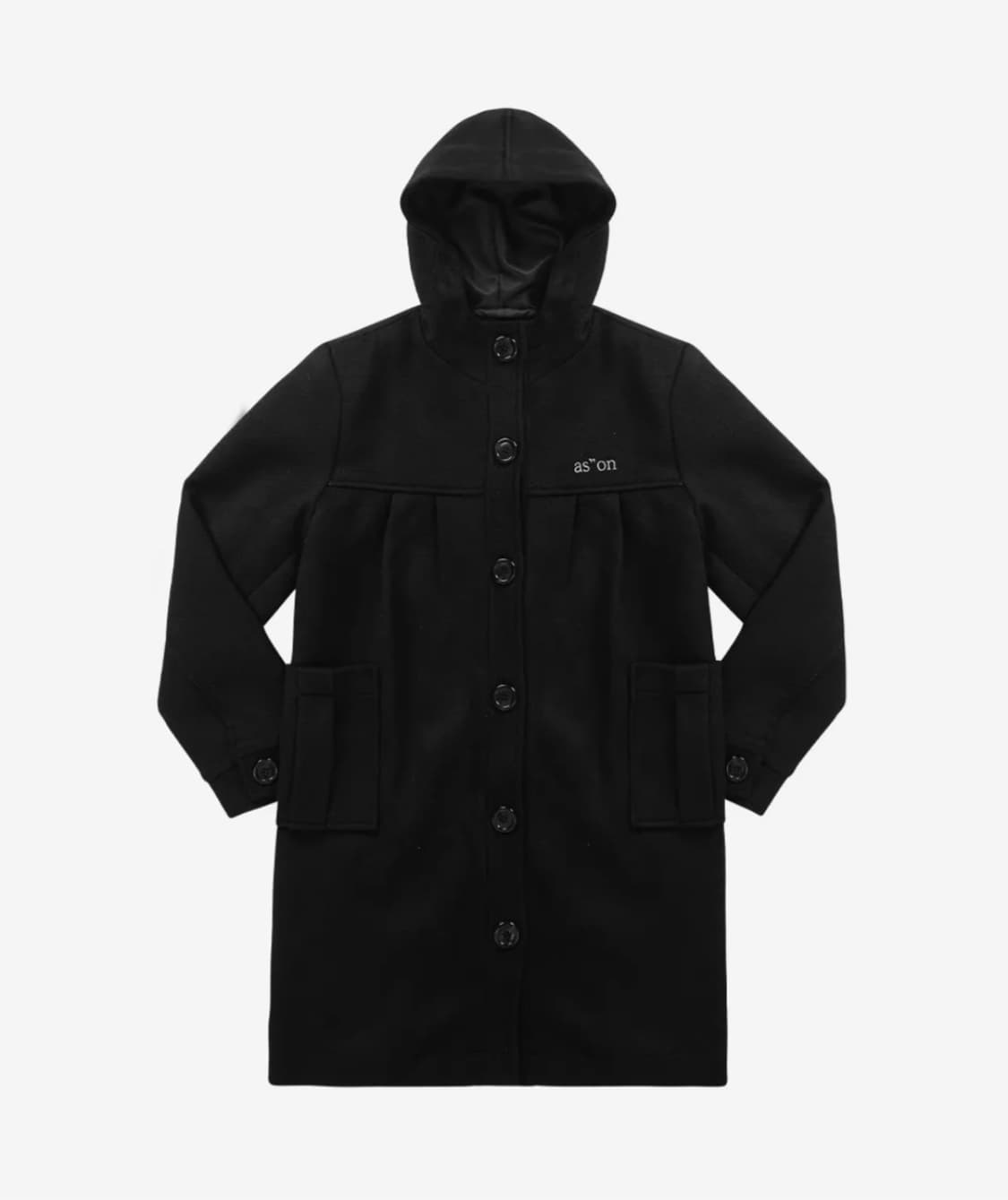 애즈온 ALLO 알로 후드 코트 블랙 상품이미지2