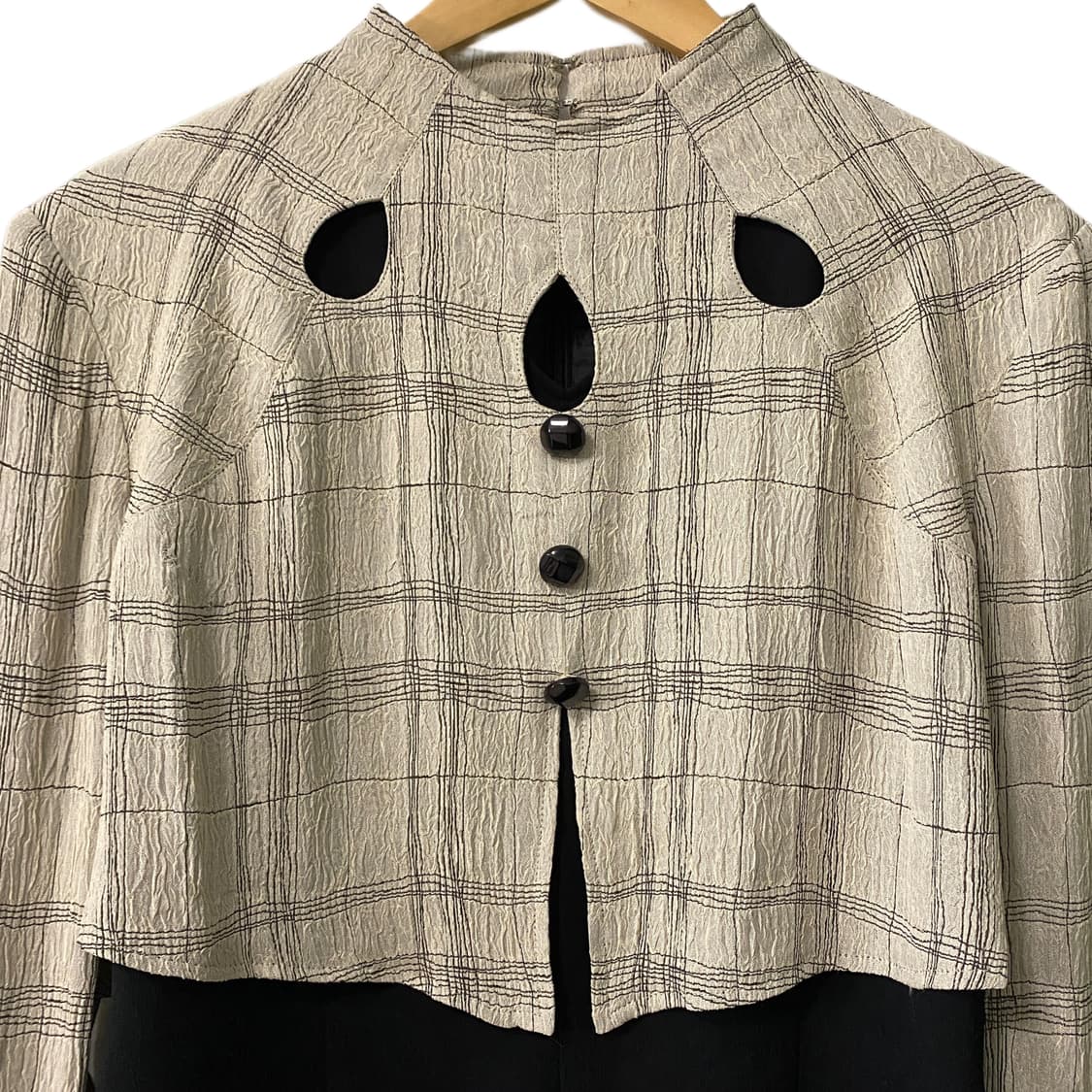 유니크 레이어드 체크 블라우스 상품이미지5