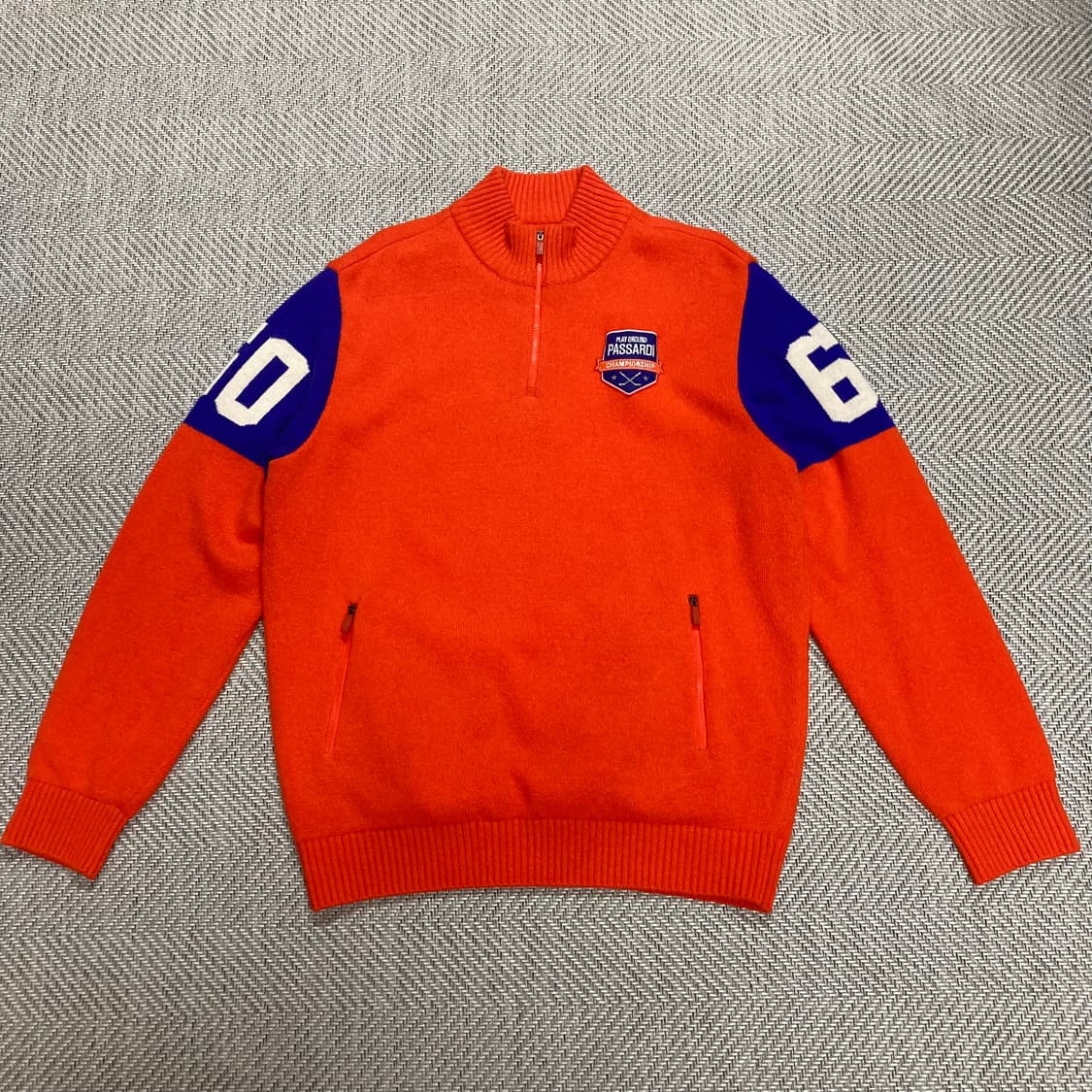 (105)파사디 오렌지 골프 방풍니트티 상품이미지1