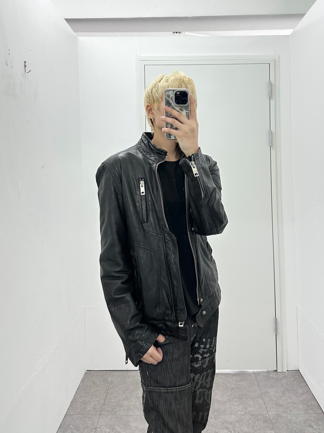 Sheepskin leather gimmick 2way jacket 상품이미지4