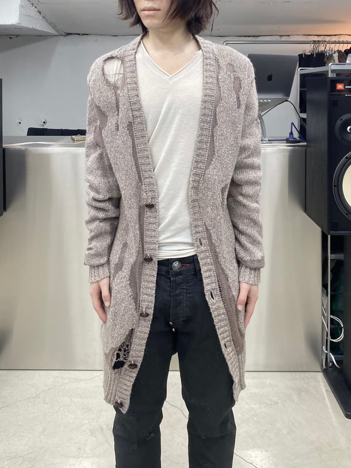 미하라 야스히로 디스트로이드 롱 가디건 상품이미지1