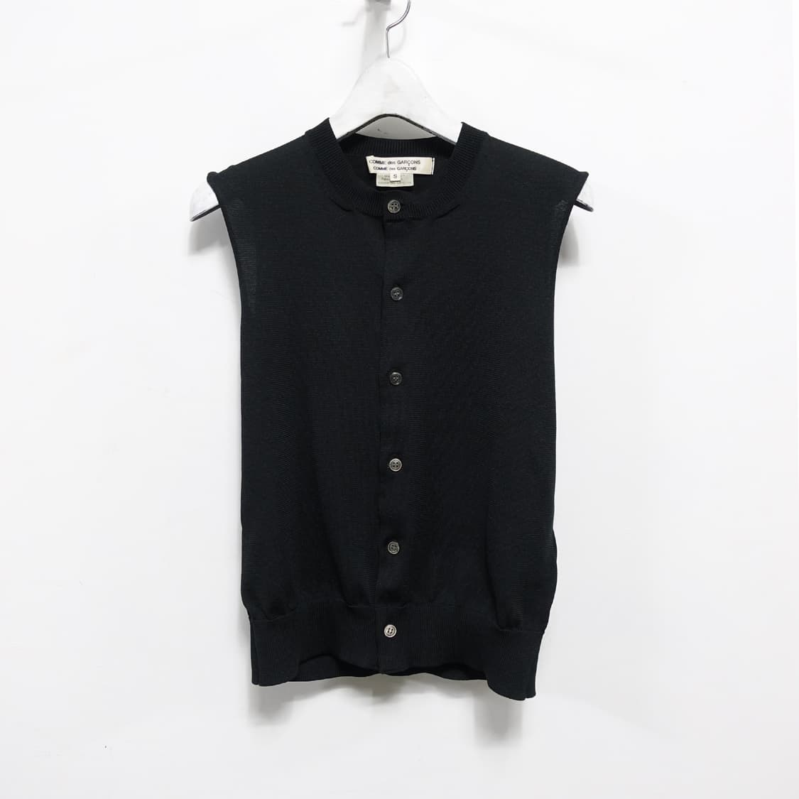 COMMEDESGARCONS 꼼데가르송 하프 슬리브리스 니트 가디건 나시 상품이미지2