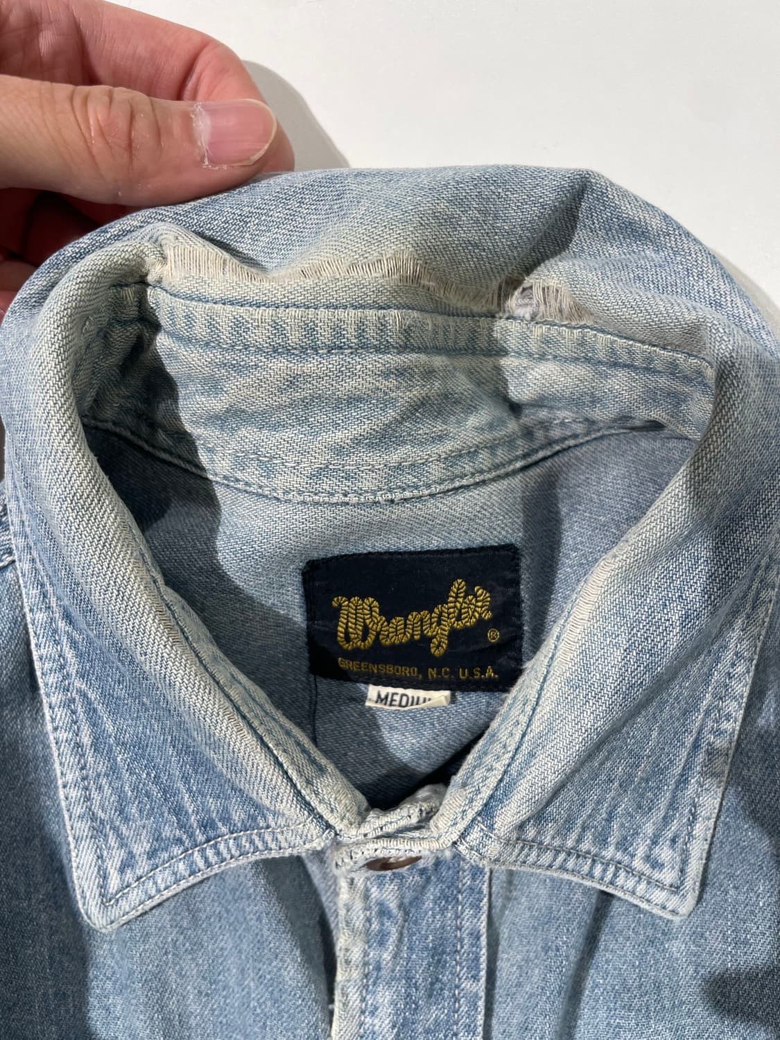 랭글러 연청 트윈 포켓 데님 셔츠 상품이미지7