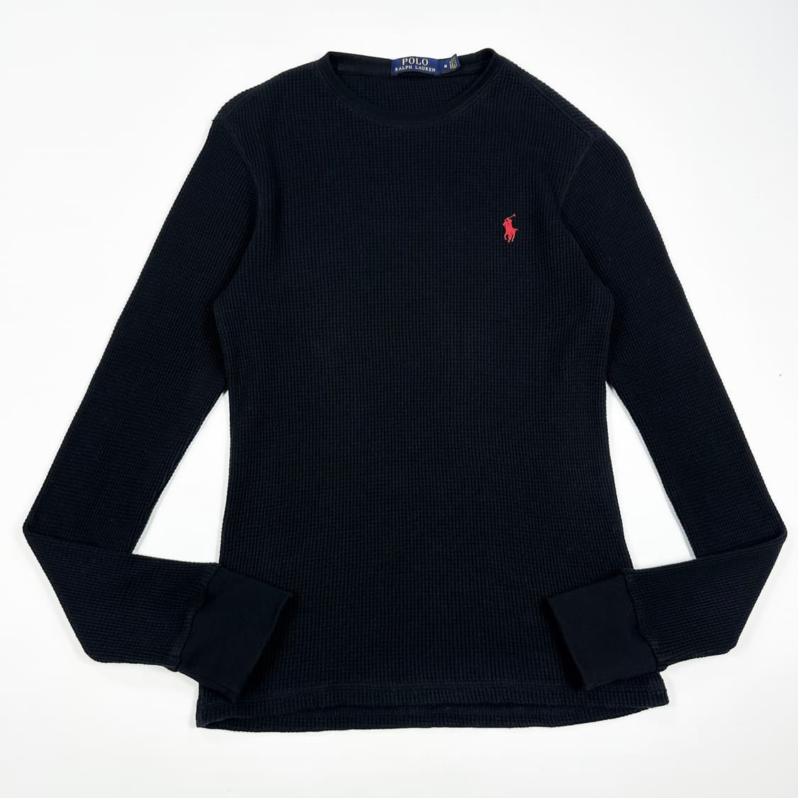 폴로 랄프로렌 미니멀 와플 롱슬리브 블랙 여성M 상품이미지1