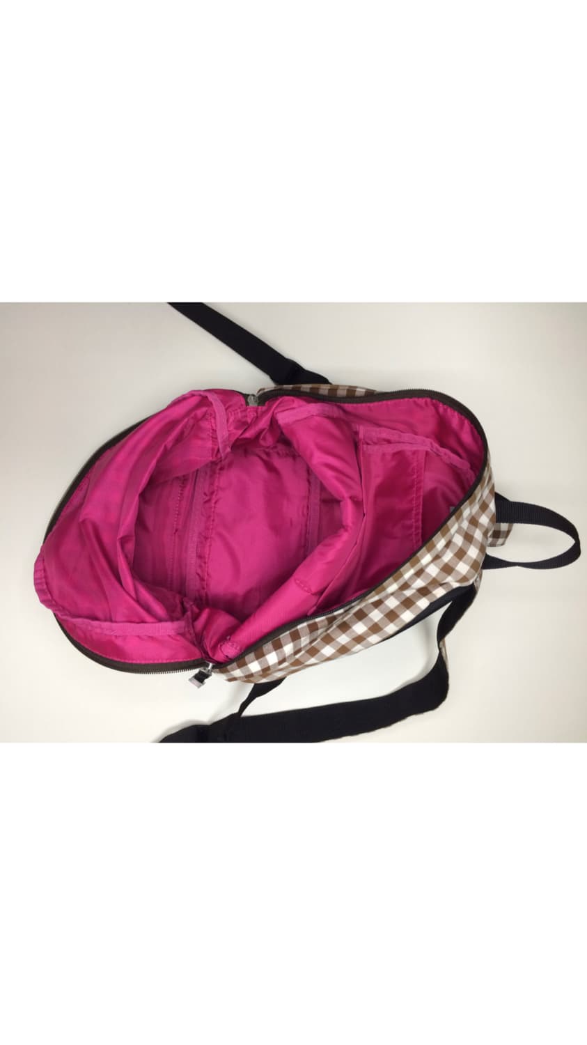 빈티지 브라운 체크 모리걸 백팩 상품이미지7