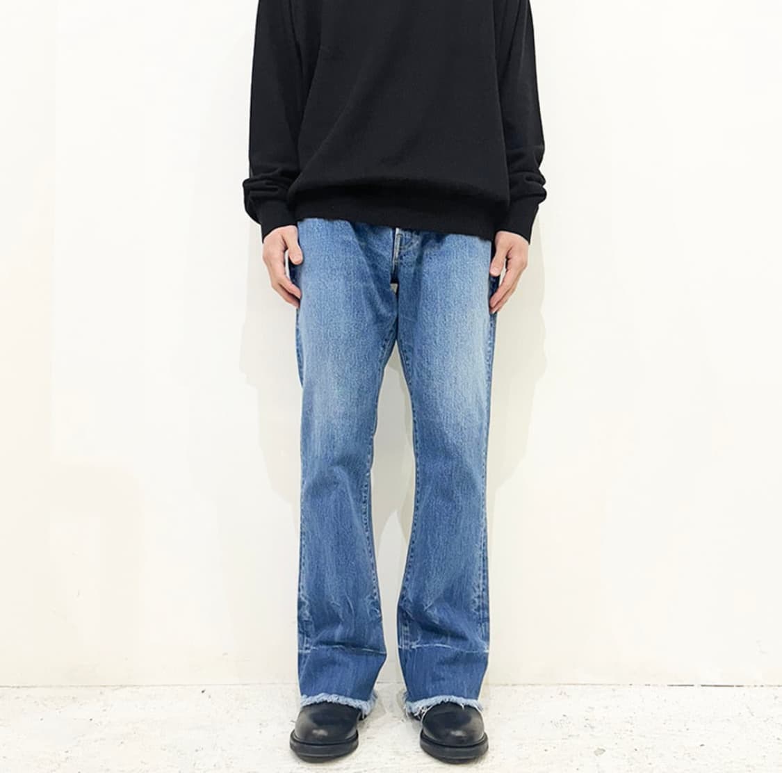 (3)24ss unused 언유즈드 부츠컷 데님 팬츠 상품이미지1