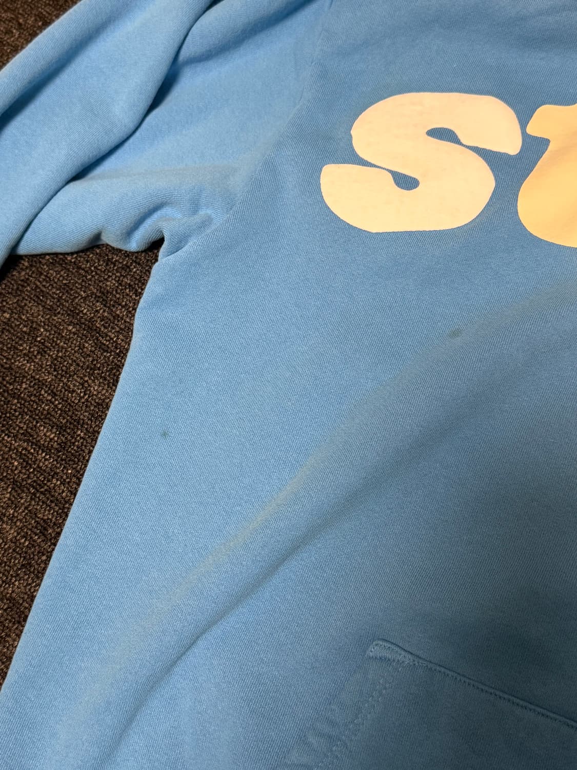 [XL] 스투시 x CPFM 8볼 피그먼트 다이드 후드 블루 상품이미지2