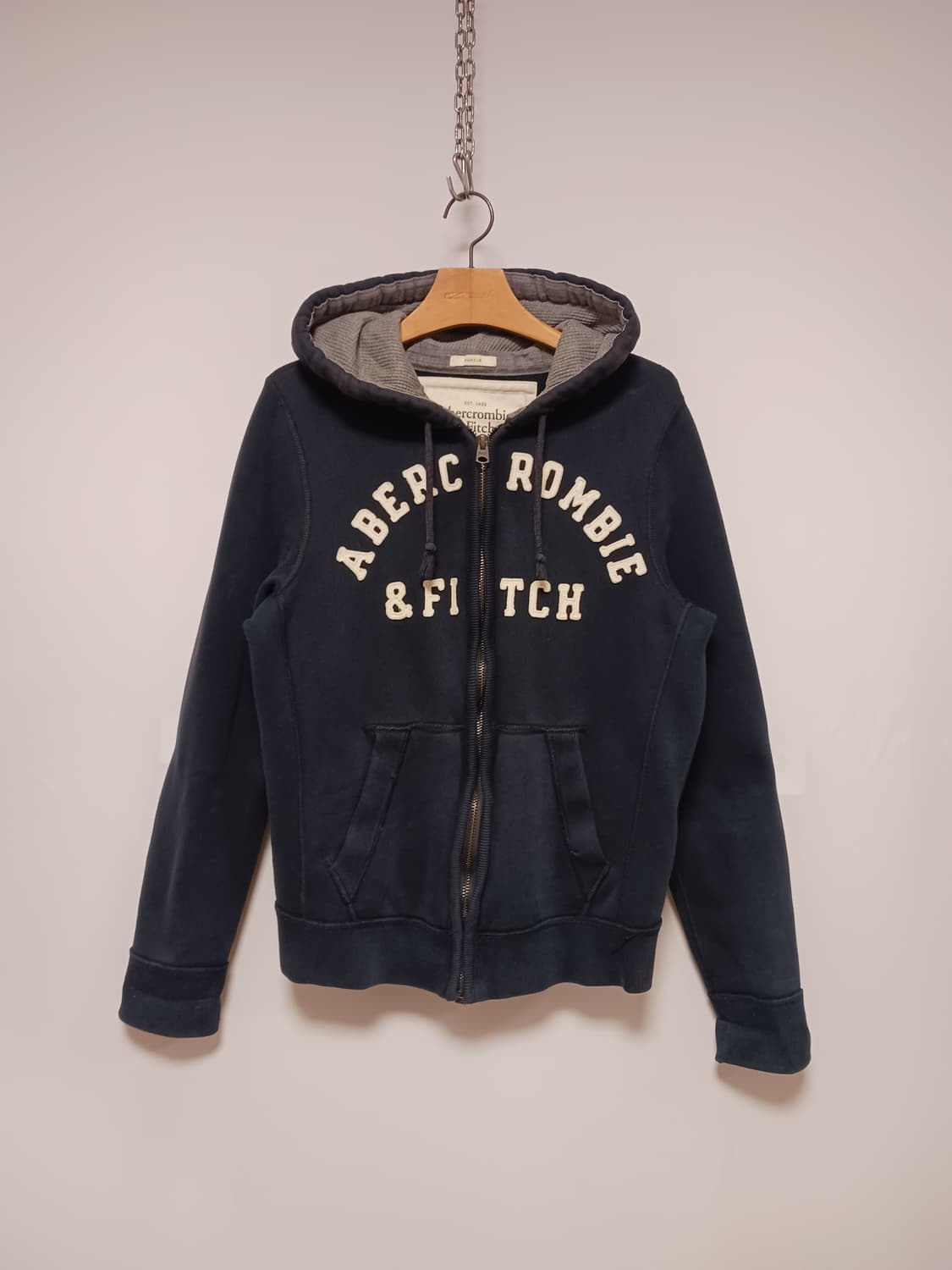 아베크롬비 아치로고 기모 후드집업 상품이미지1