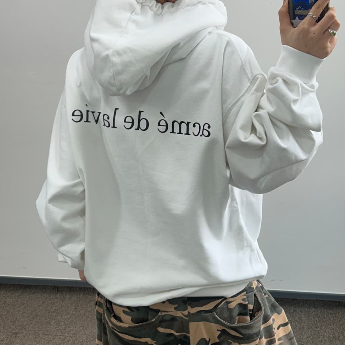 Acme de la vie 아크메드라비 화이트 후드티 상품이미지2