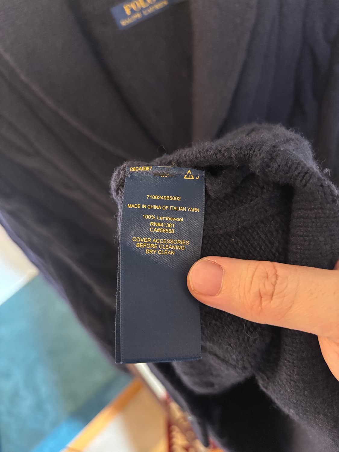 폴로 랄프로렌 숄카라 네이비 꽈배기 가디건 상품이미지6