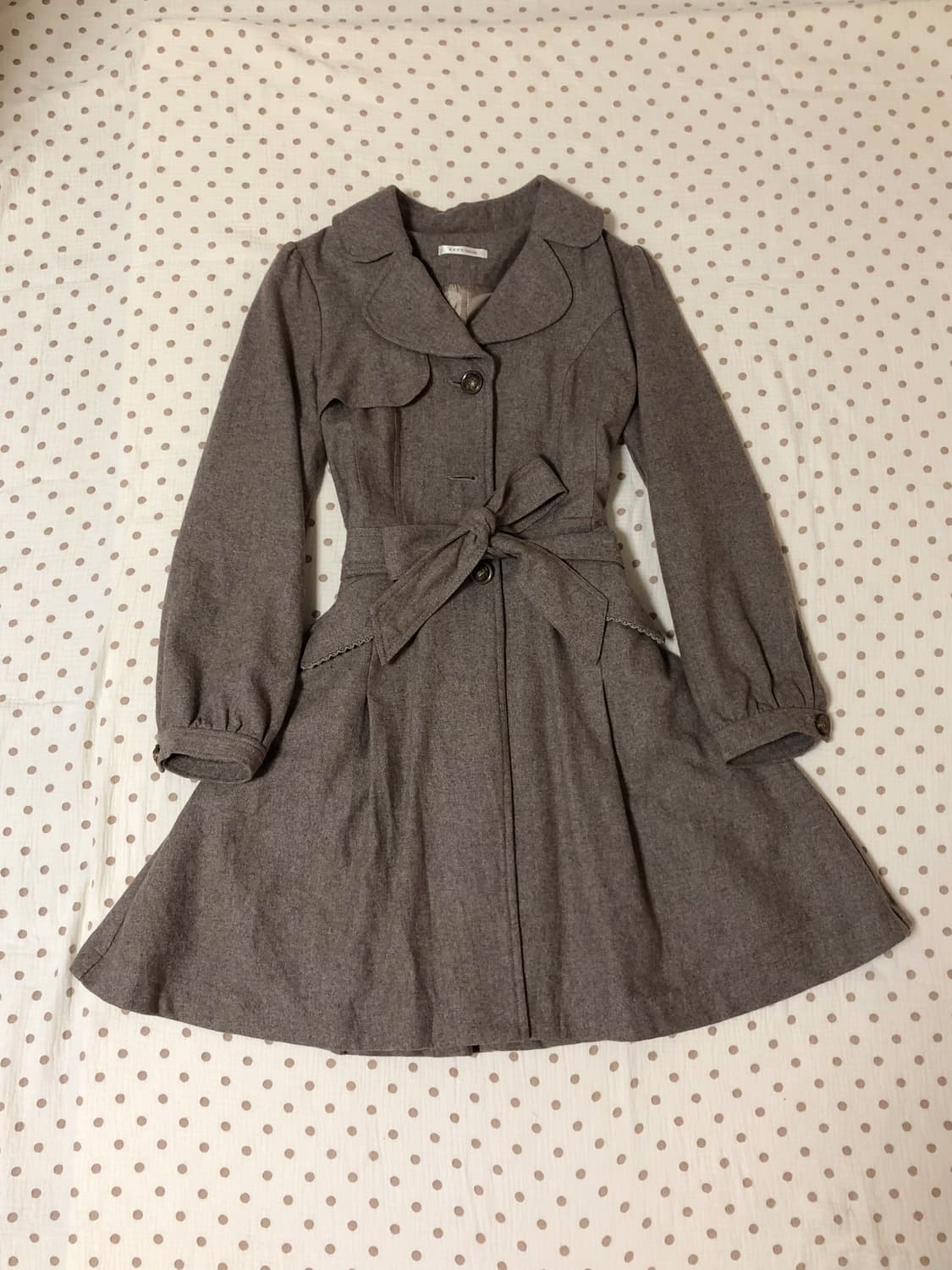 빈티지 엑시즈팜 코코아 라떼갸루 코트 상품이미지2