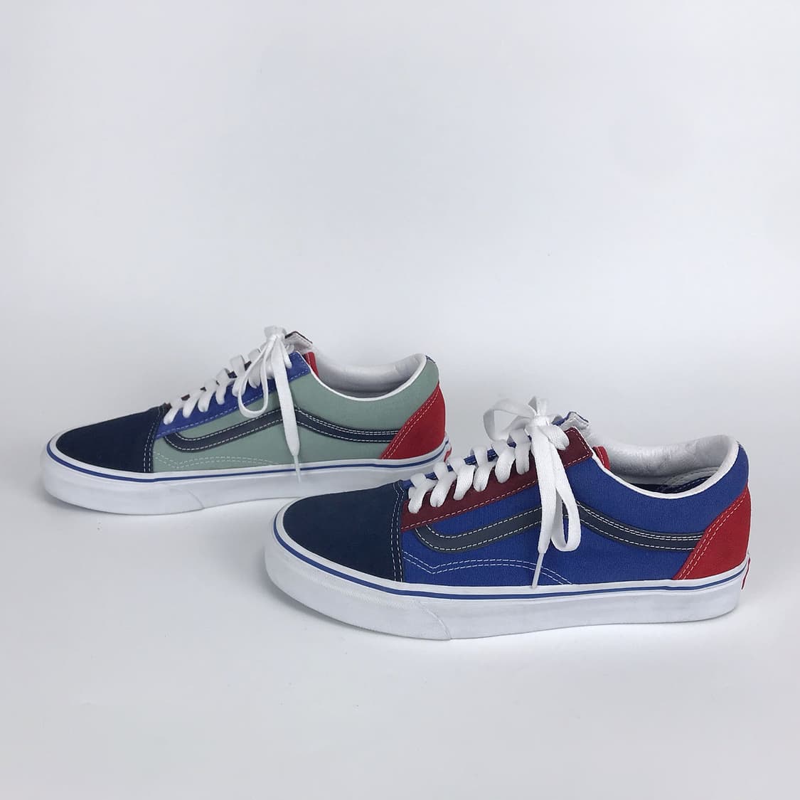 반스 vans 블루 레드 올드스쿨 스니커즈 신발 남성270 상품이미지4