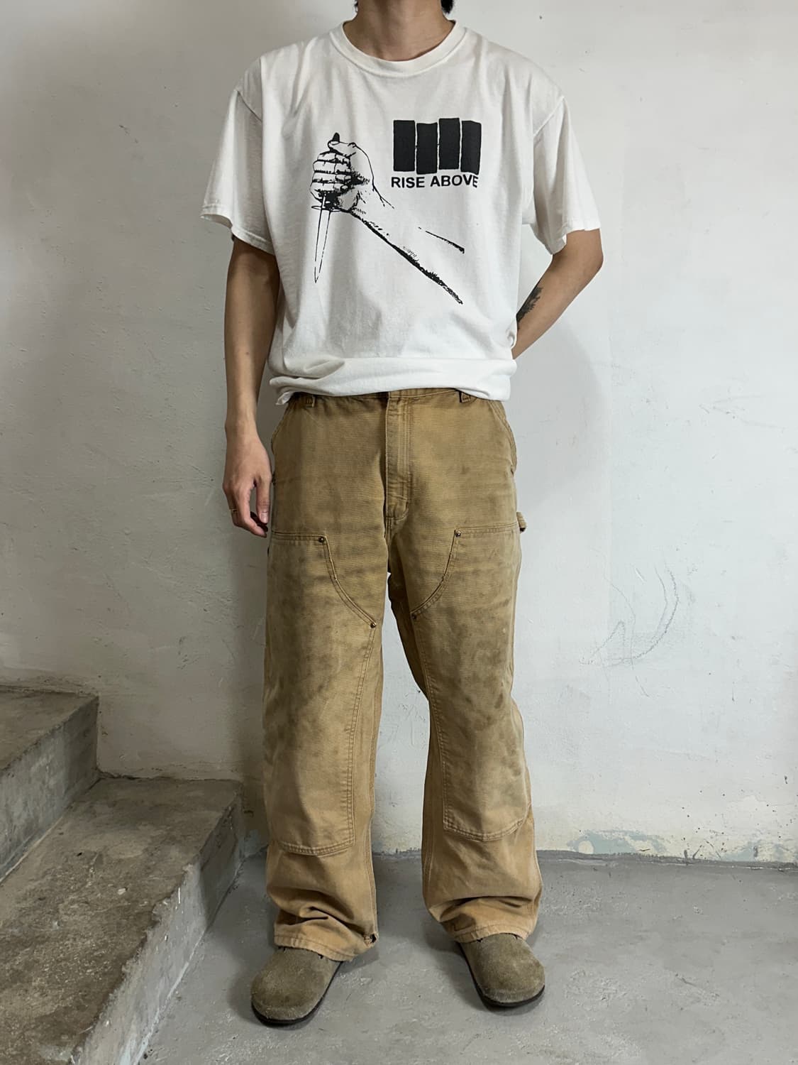 OG 칼하트 더블니 브라운 칼하트 B136 BRN 썩블니 상품이미지2