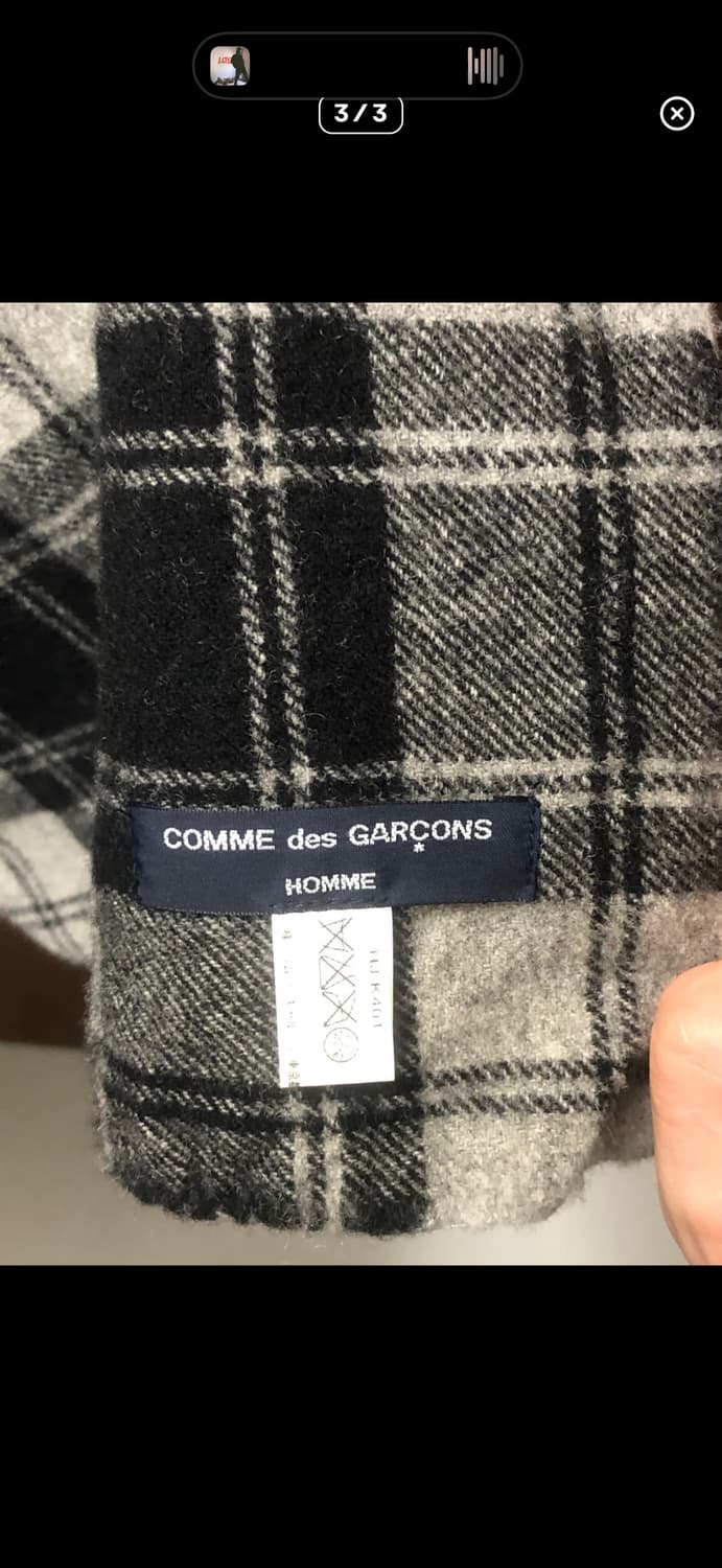 꼼데가르송 옴므 체크 머플러 상품이미지3