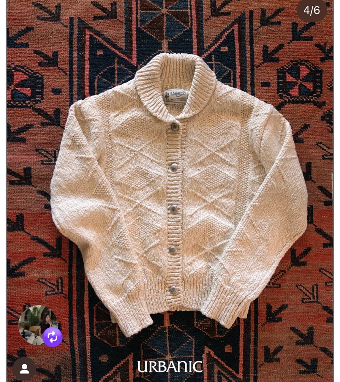 얼바닉30 웨스턴 숄 가디건 상품이미지1