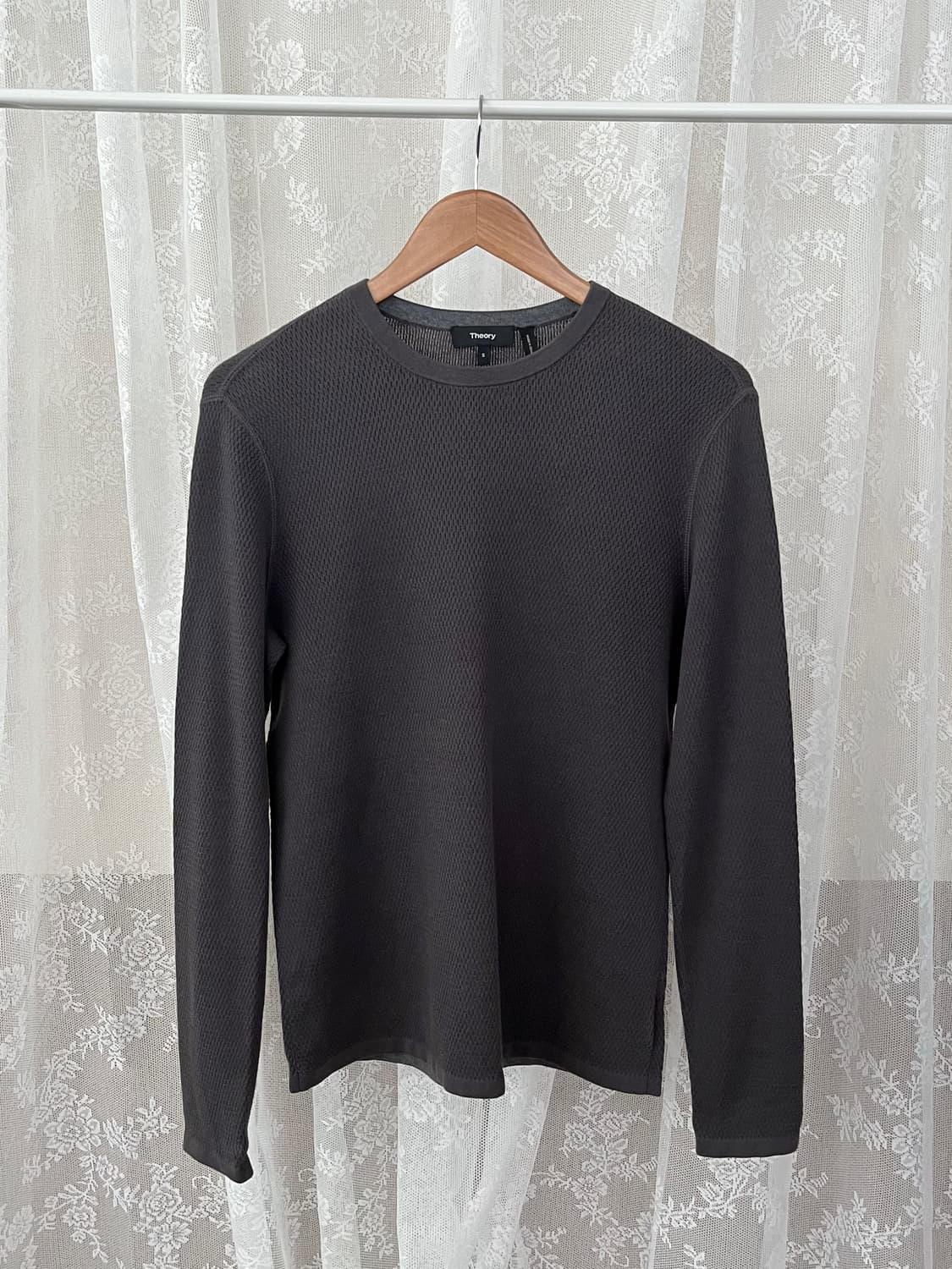 S) 띠어리 Theory 코튼 니트 차콜 상품이미지1