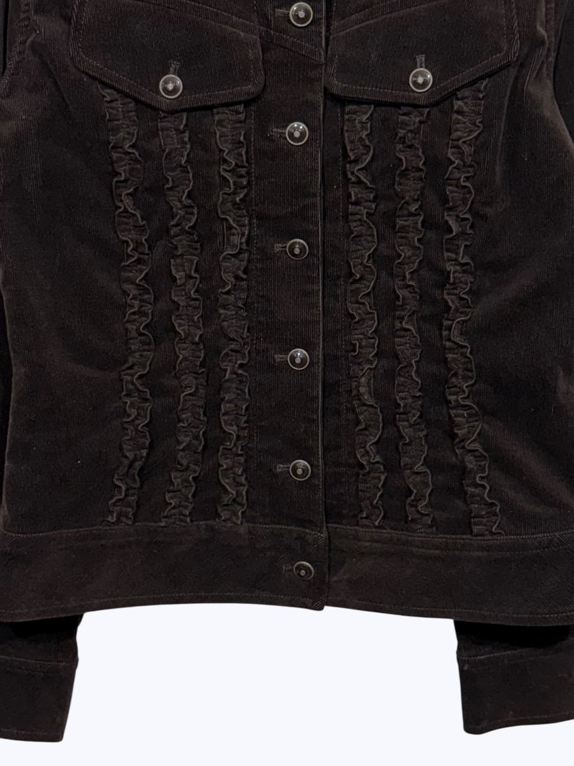 INGEBORG corduroy frill jacket brown  상품이미지3