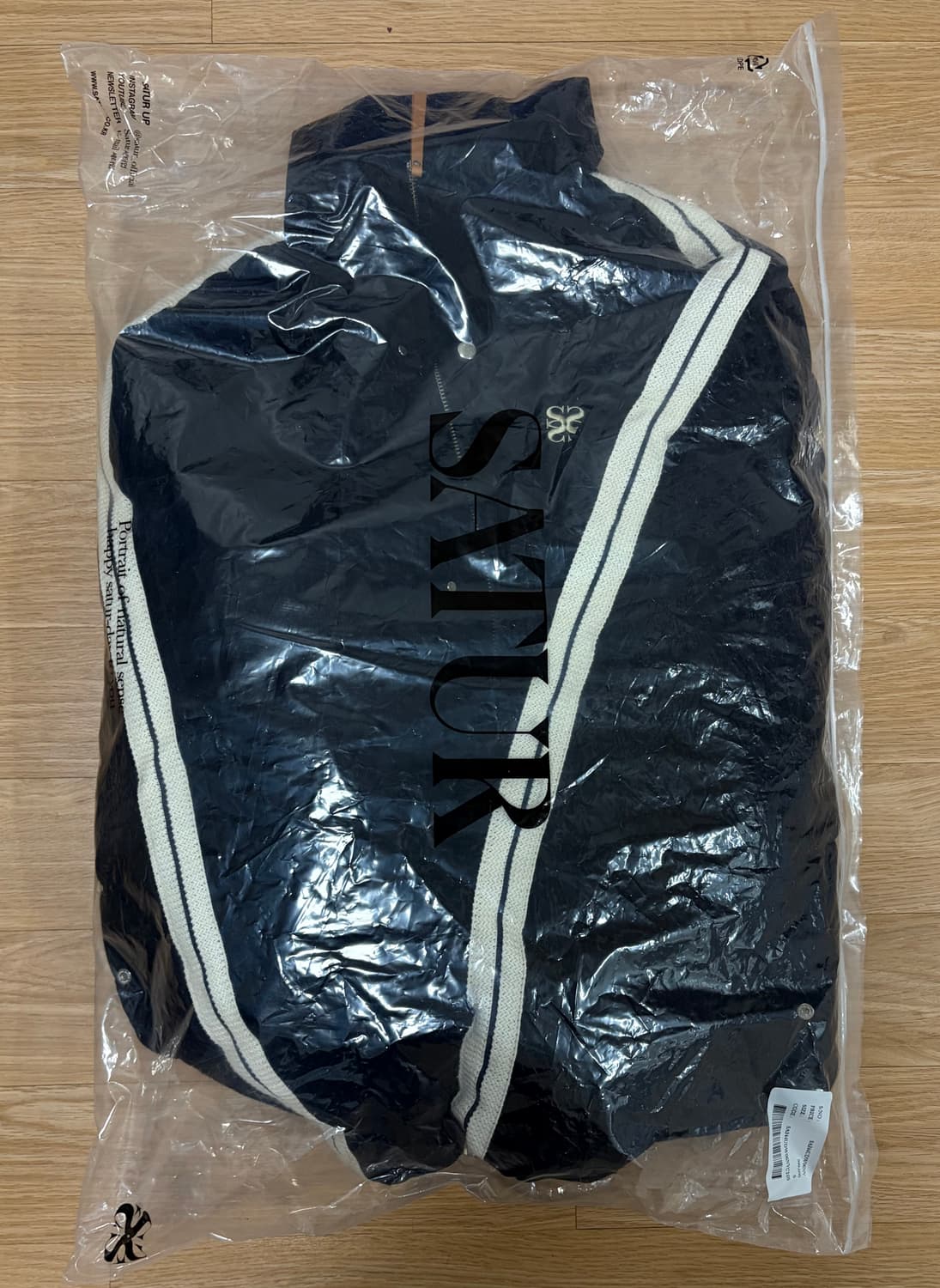 세터 로턴 코듀로이 덕다운 패딩 네이비 새상품급 S 상품이미지3