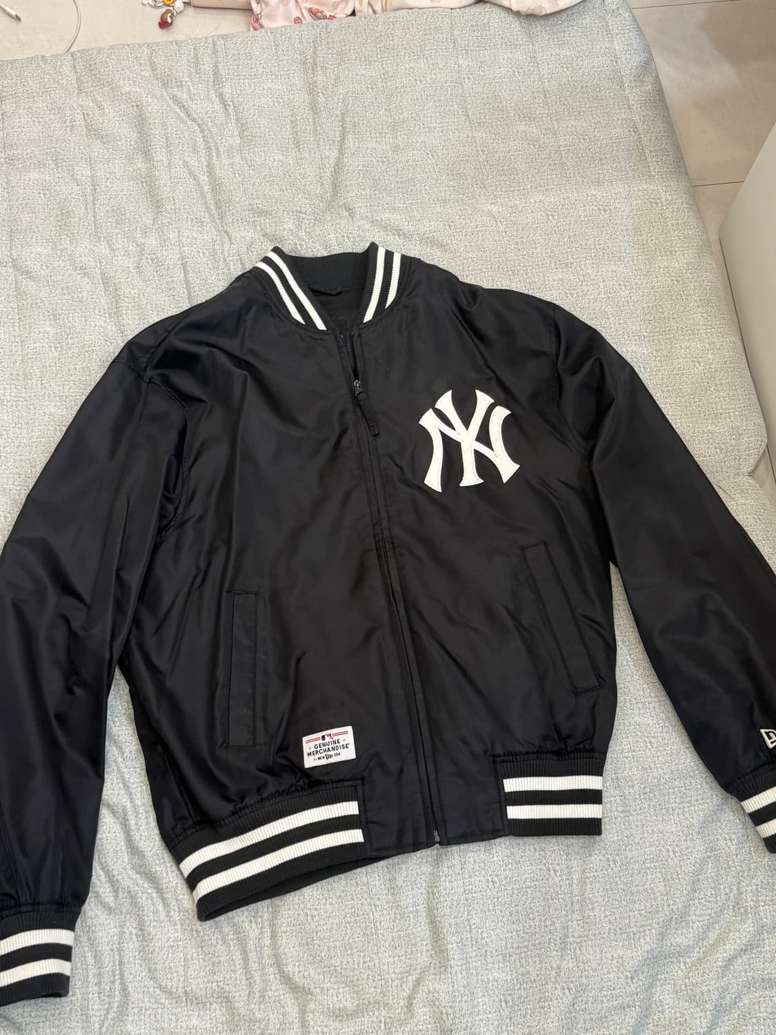 뉴에라 MLB 팀 스타디움 봄버 재킷 뉴욕 양키즈 블랙 상품이미지1