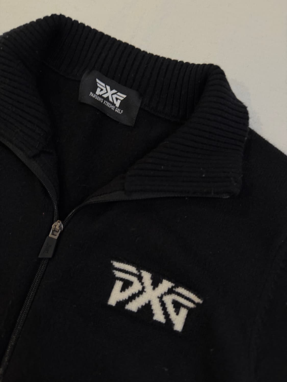 PXG 골프 니트 집업 블랙 상품이미지2