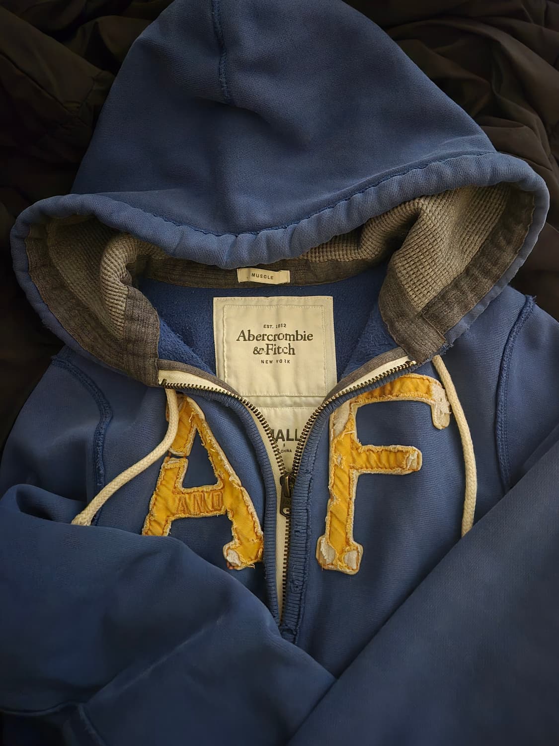 아베크롬비 아담스마운틴 머슬핏 블루 후드집업 S 상품이미지1